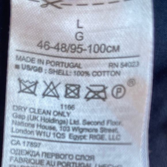 Banana Republic Navy 100% Cotton Cinched Puffy Sleeve Top. - Picture 8 of 8